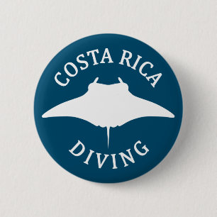 Chapa Redonda De 5 Cm Nadando Con Manta Ray - Buceo En Costa Rica