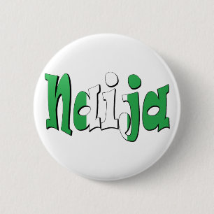 Chapa Redonda De 5 Cm Naija (bandera nigeriana)