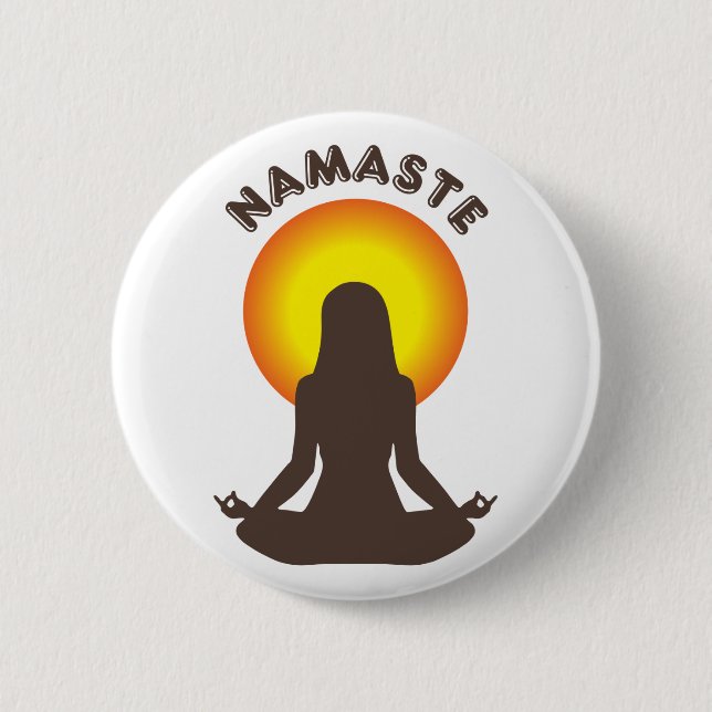 Chapa Redonda De 5 Cm Namaste (Anverso)
