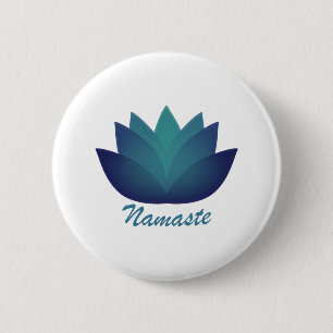 Chapa Redonda De 5 Cm Namaste Lotus Flower