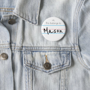 Chapa Redonda De 5 Cm Name Button