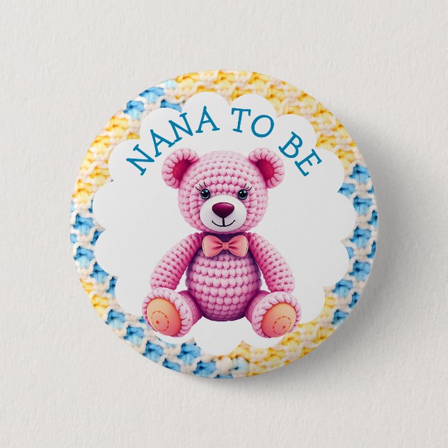 Chapa Redonda De 5 Cm Nana a ser | Shower de bebé niño (Anverso)