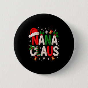 Chapa Redonda De 5 Cm Nana Claus Santa Claus Amor al Ganchillo y Tejido