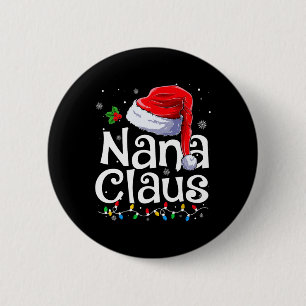 Chapa Redonda De 5 Cm Nana Claus Xmas Santa Mateo Navidades de la Famili