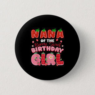 Chapa Redonda De 5 Cm Nana De La Berry Sweet Birthday Chica Strawberry L