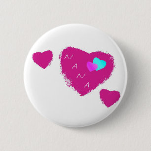 Chapa Redonda De 5 Cm Nana Hearts Pin