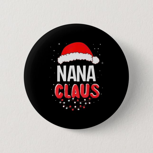 Chapa Redonda De 5 Cm Nana Santa Claus Christmas Matching Costume  (Anverso)
