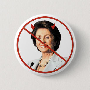 Chapa Redonda De 5 Cm Nancy Pelosi anti