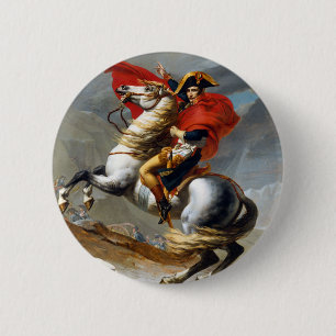 Chapa Redonda De 5 Cm Napoleón Bonaparte Pintura de Jacques-Louis David