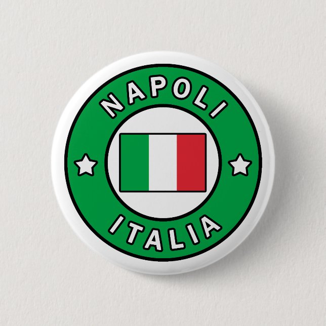 Chapa Redonda De 5 Cm Napoli Italia (Anverso)