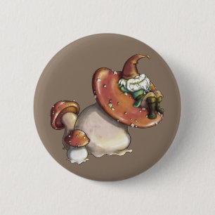 Chapa Redonda De 5 Cm Napping Gnome