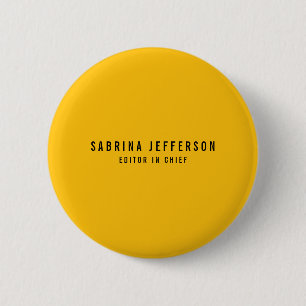 Chapa Redonda De 5 Cm Naranja amarillo minimalista elegante y único