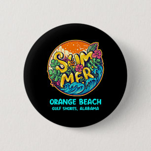 Chapa Redonda De 5 Cm Naranja Beach Gulf Shores Alabama Summer Vacacione