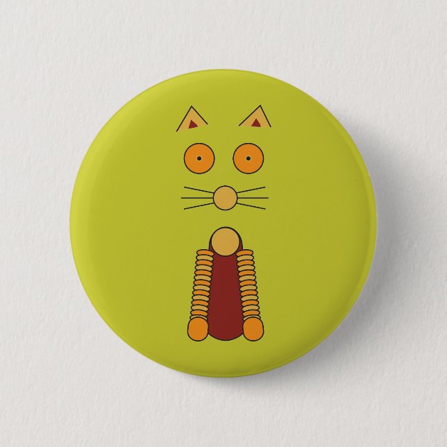 CHAPA REDONDA DE 5 CM NARANJA CAT (Anverso)