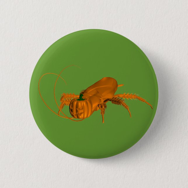 Chapa Redonda De 5 Cm Naranja Cockroach (Anverso)