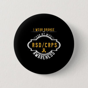 Chapa Redonda De 5 Cm Naranja De Concienciación Crpsrsd Ribbon Tee Gift 