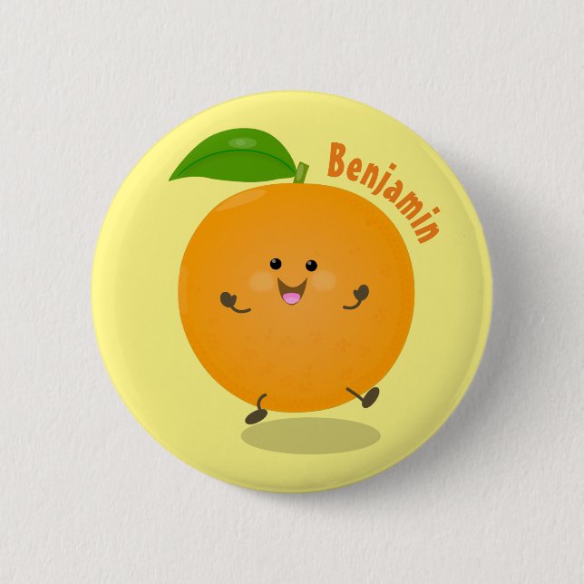 Chapa Redonda De 5 Cm Naranja de danza dulce cítricos (Anverso)