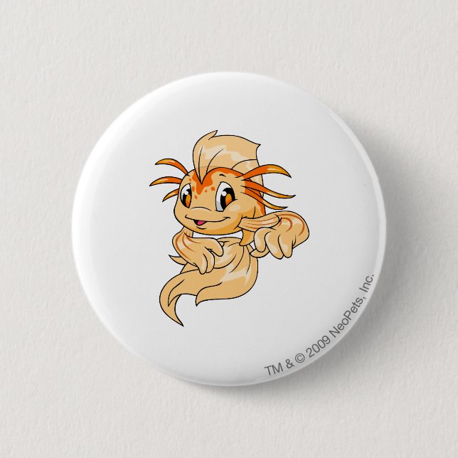 Chapa Redonda De 5 Cm Naranja de Koi (Anverso)