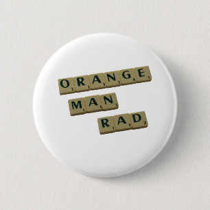 Chapa Redonda De 5 Cm Naranja Man Rad