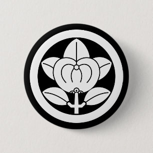 Chapa Redonda De 5 Cm Naranja mandarín para la familia Hikone