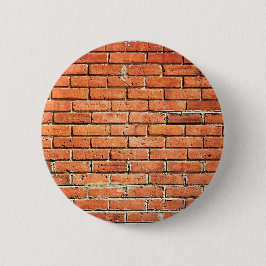 Chapa Redonda De 5 Cm Naranja Rojo Pequeña Impresión de pared de ladrill