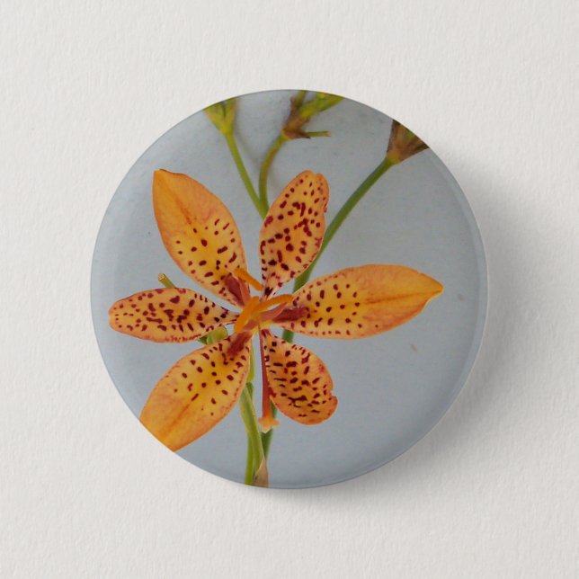 Chapa Redonda De 5 Cm Naranja vio a Iris llamado una liga de Blackberry (Anverso)