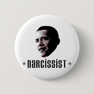 Chapa Redonda De 5 Cm Narcissist de Barack Obama