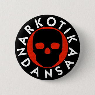 Chapa Redonda De 5 Cm NARKOTIKA LIV Rosa Insignia redonda N3 negro