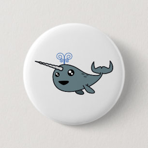 Chapa Redonda De 5 Cm ¡Narwhal!