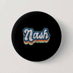 Chapa Redonda De 5 Cm Nash First Name Boy Vintage Style 70s 80s Personal
