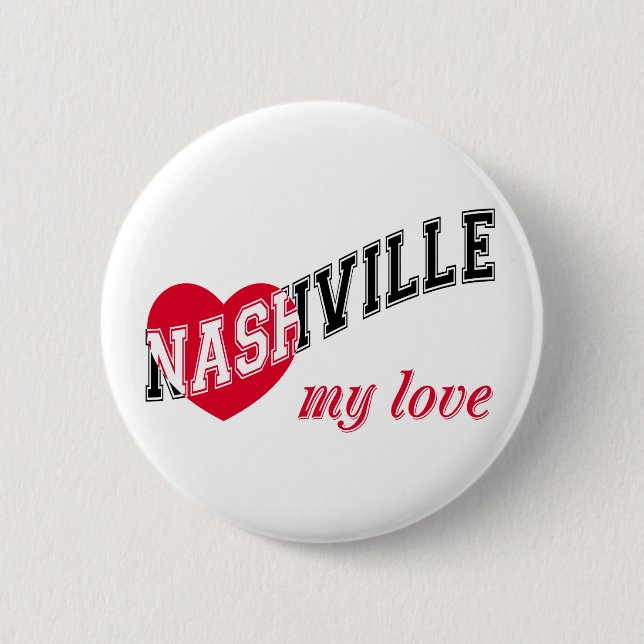 Chapa Redonda De 5 Cm Nashville mi amor (Anverso)