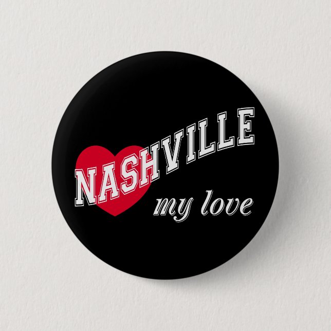 Chapa Redonda De 5 Cm Nashville mi amor (Anverso)