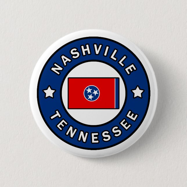 Chapa Redonda De 5 Cm Nashville Tennessee (Anverso)
