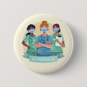Chapa Redonda De 5 Cm National Nurses Day /  Nurse Appreciation Week 