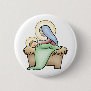 Chapa Redonda De 5 Cm Natividad