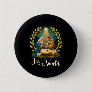 Chapa Redonda De 5 Cm Natividad De Navidad Nacimiento Cristiano De Jesús