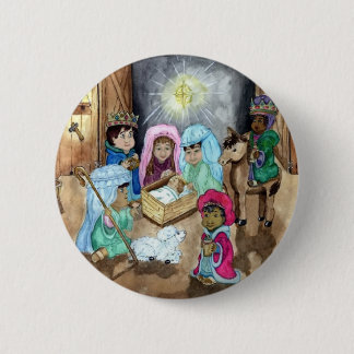 Chapa Redonda De 5 Cm Natividad del navidad