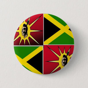 Chapa Redonda De 5 Cm Nativo americano-Jamaiquino