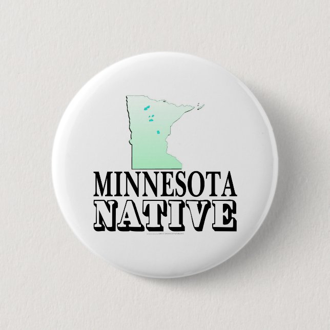 Chapa Redonda De 5 Cm Natural de Minnesota (Anverso)