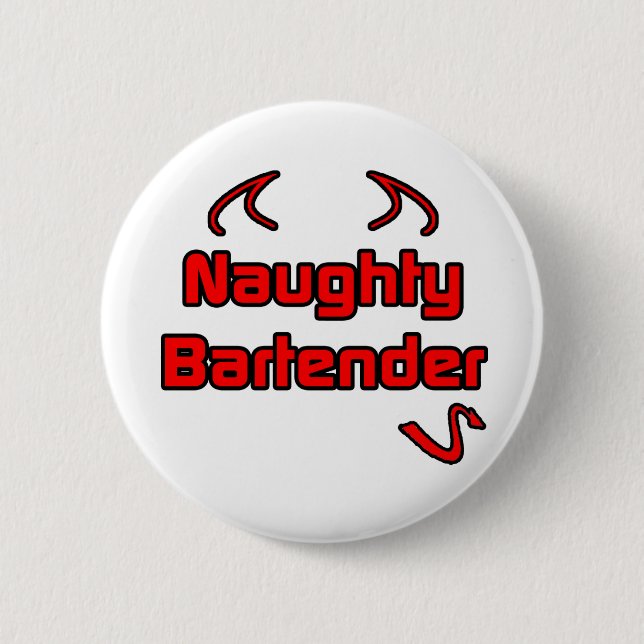 Chapa Redonda De 5 Cm Naughty Bartender (Anverso)