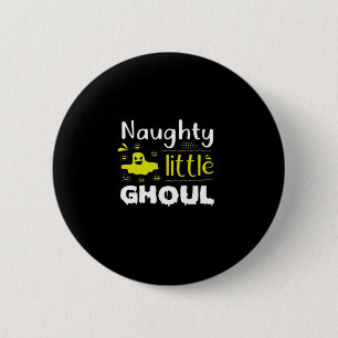 Chapa Redonda De 5 Cm Naughty Little Ghoul