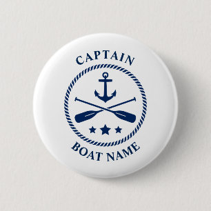 Chapa Redonda De 5 Cm Nautical Anchor Oars Capitán Barco Nombra Marina 