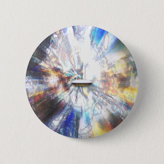 Chapa Redonda De 5 Cm Nave de nubes espaciales (Anverso)