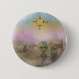 Chapa Redonda De 5 Cm Nave espacial Alien Crash Roswell Nuevo México