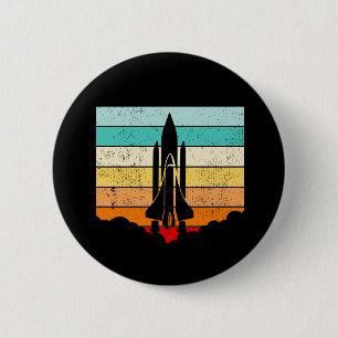 Chapa Redonda De 5 Cm Nave espacial vintage/espacio/nave espacial
