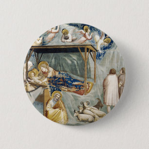 Chapa Redonda De 5 Cm Navegación (nacimiento de Jesucristo) (por Giotto)