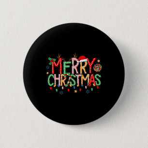 Chapa Redonda De 5 Cm Navidad 2024: Navidad de navidad retro que coincid