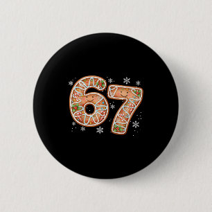 Chapa Redonda De 5 Cm Navidad 6 7 Seis Siete Divertido 67 Meme Pan de Je