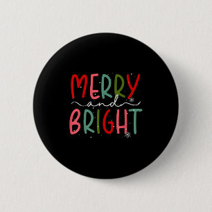 Chapa Redonda De 5 Cm Navidad Alegre Y Brillante Mujeres Niñas Niños Beb