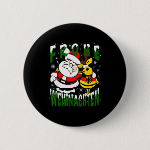 Chapa Redonda De 5 Cm Navidad alemana Alemania Frohe Weihnachten Frohlic